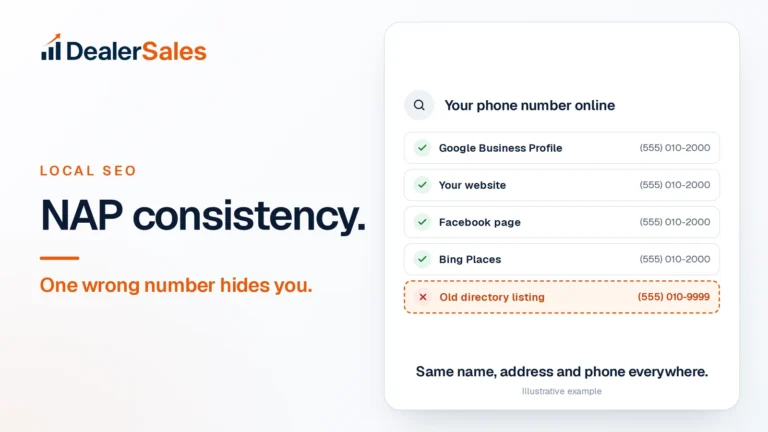 NAP consistency. One wrong number hides you.